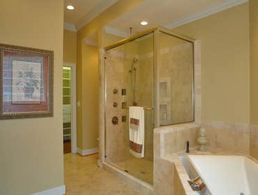 Bathroom Project with High Technology Fixtures & Accessories From Colored Concrete Counter Tops shipped from San Diego to locally supplied Kohler luxur