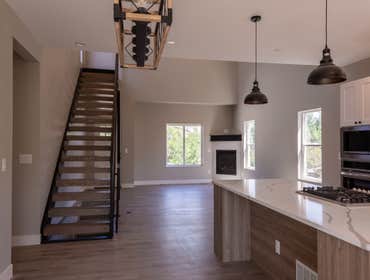 Cupertino- Full house renovation This was a full house remodel featuring an open-concept layout. The project included a new modern kitchen with a large