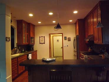 Project photos from Encore Home Improvements West Fargo, North Dakota Custom Kitchen
Custom Cabinets
Custom Counters
Hardwood Flooring
Stainless Appli