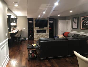 FINISHED BASEMENT, BAR, AND WINE CELLAR: HARLEYSVILLE