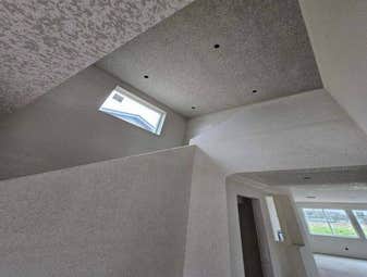 Photos by AE Drywall Specialist #1 New construction. Hanging, taping, mudding, and light orange peel.
We included material and labor