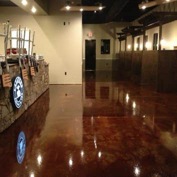 Stained concrete floor
