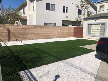Turf and Rock Install for a complex - Reseda