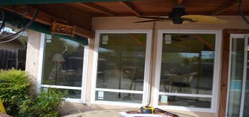 Residential Window Replacement Replacement of three old aluminum windows with new low-e glass vinyl windows. Also some replacement windows on a back ho