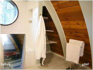 Photos by Billy Richards Enterprises LLC #2 This was a fantastic bathroom transformation. We extended the bathroom by 2 feet, and completely redisgned 