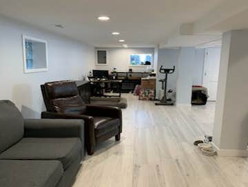 Photos by Es Carpentry Inc #1 Basement and first Floor complete gut and Remodel