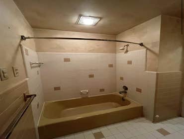 Photos by Pristine Construction #39 Before and after pictures of a full bathroom remodel.