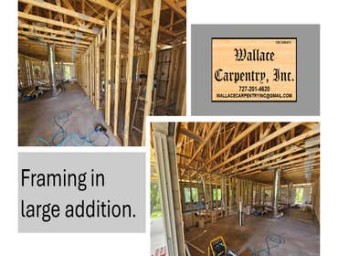 Photos by Wallace Carpentry Inc Framing Framing of large addition