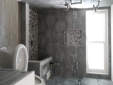 Photos by New Millennium Construction Services Inc #6 Demo walls and reconfigured Master bath in this home. We were able to enlarge the door and make a