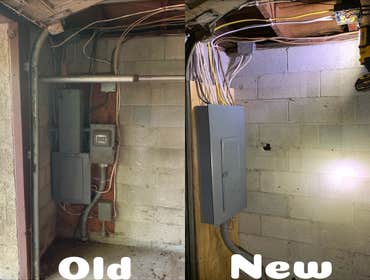 200 amp service upgrade w/ new sub feed Sub feed into home that controlled addition to home went out due to mositure, the moisture rusted out the sub 