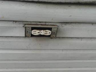 Photos from AOC Maintenance Installed outdoor safety cover for receptacle.