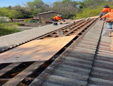 Roof Renovation Project 949 Camino Coronado Rohnert Park, CA Remove old roof tiles, install new Class A 40 years composition shingles, install 5.5 alu