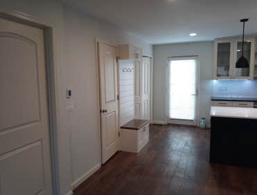 Photos by Qac Construction #5 Total gut of kitchen and tile/ carpet flooring on 1st floor.
Install all appliances,countertops,recessed lighting,under 