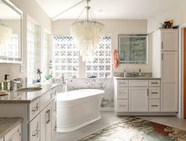 Bathroom Remodel Full bathroom remodel transforming the space with modern fixtures, custom tile work, waterproofing systems, and refined finishes tailo