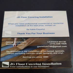 Photos by Jg Floor Covering Installation #1 We do not have a minimum project size.