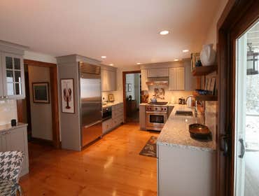 Kitchen Remodel from @designREMODEL Before we remodeled, this kitchen was cramped and outdated. We started by removing all of the cabinets which were r
