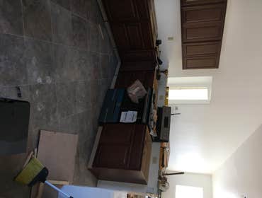 Sims Foster Home New Kitchen Was asked to install a new Kitchen in a new construction. There were a total of 33 cabinets installed and a Custom Built C