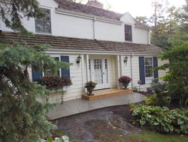 New side walk and Kasota stone