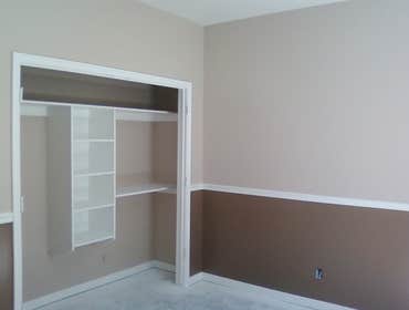 Custom re-paint walls trim closet and ceilings