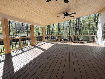 Covered Backyard Composite Deck, North Atlanta