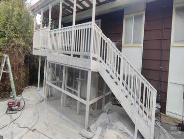 Saul's Quality Painting LLC Project #1 Initially Just a repainting of the home, later the client asked to add the painting of the deck to the job agree