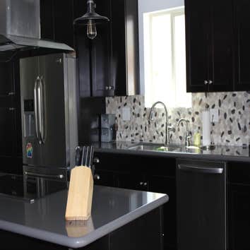 New stone backsplash