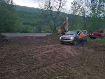 Demo,, tree removal ,,earth work Daleville park and ride ... a Tobyhanna Army Depot project