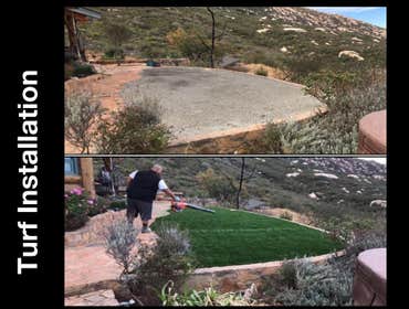 Artificial turf before & after