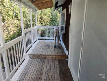 Saul's Quality Painting LLC Project #1 Initially Just a repainting of the home, later the client asked to add the painting of the deck to the job agree