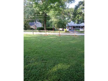Cedar and Locust Split Rail Fencing Approx. 224' ft of 4' tall 3 rail split rail style fencing. All will be covered with 4' high green 2"x4" vinyl coa