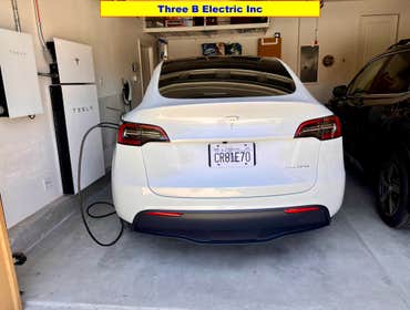 Photos by Three B Electric Inc. EV chargers Tesla EV charger