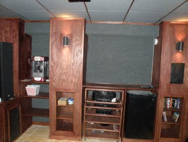 Photos from Vh improvement inc transforms a room in the basement into a media room