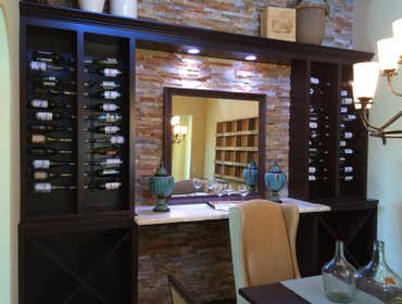 Custom wine storage wall