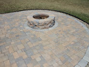 Simple Fire pit area & patio