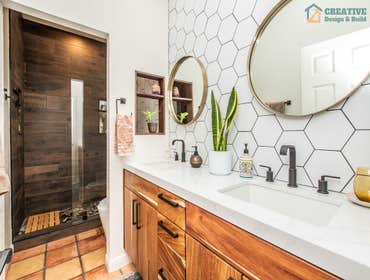 Shower Renovation San Diego CA When Andrea R. needed to renovate her shower in San Diego CA, she chose the experienced professionals at Creative Design