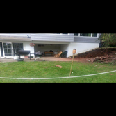 Outside work pavers, addition and siding. Photos of outside work. Back yard pavers