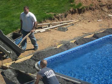 Photos by Dunn Landscape Construction #1 After initial pool installation provide all hardscape including retaining walls, pool deck, walkways and plant
