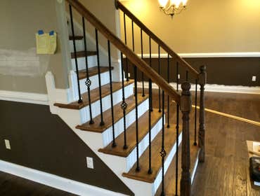stain and new wrought iron