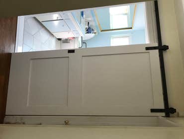 New barn door for restroom