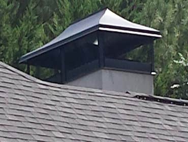 Custom made chimney cap instal