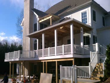 deck replacing decking and railing on old deck
