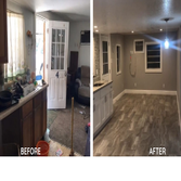 Before and after photo comparison Restoration work
