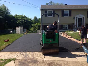 Asphalt Driveway machine rolled