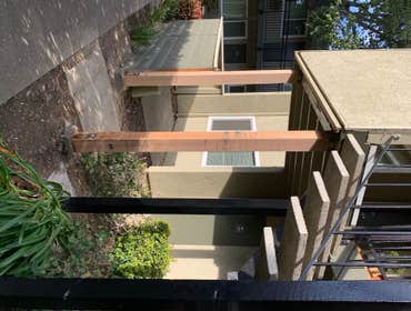 Reinforce the stairs with a metal post