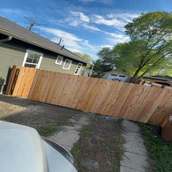 Cedar fence with 4ft opening gate