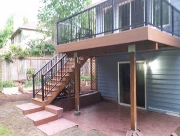Azek deck and aluminum railing azek pavers