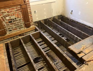 Subfloor Leveling Work