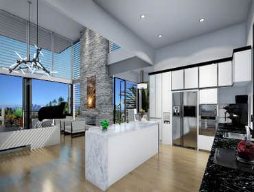 kitchen of Cantilever home
