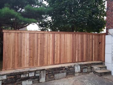 6' Tall Stick Built Framed Privacy Fence