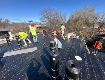 Photos by Metroplex Roofing and Remodeling-MRR #17 Re roof remove and replace existing roof, adding 4 inches of insulation board plus torch down